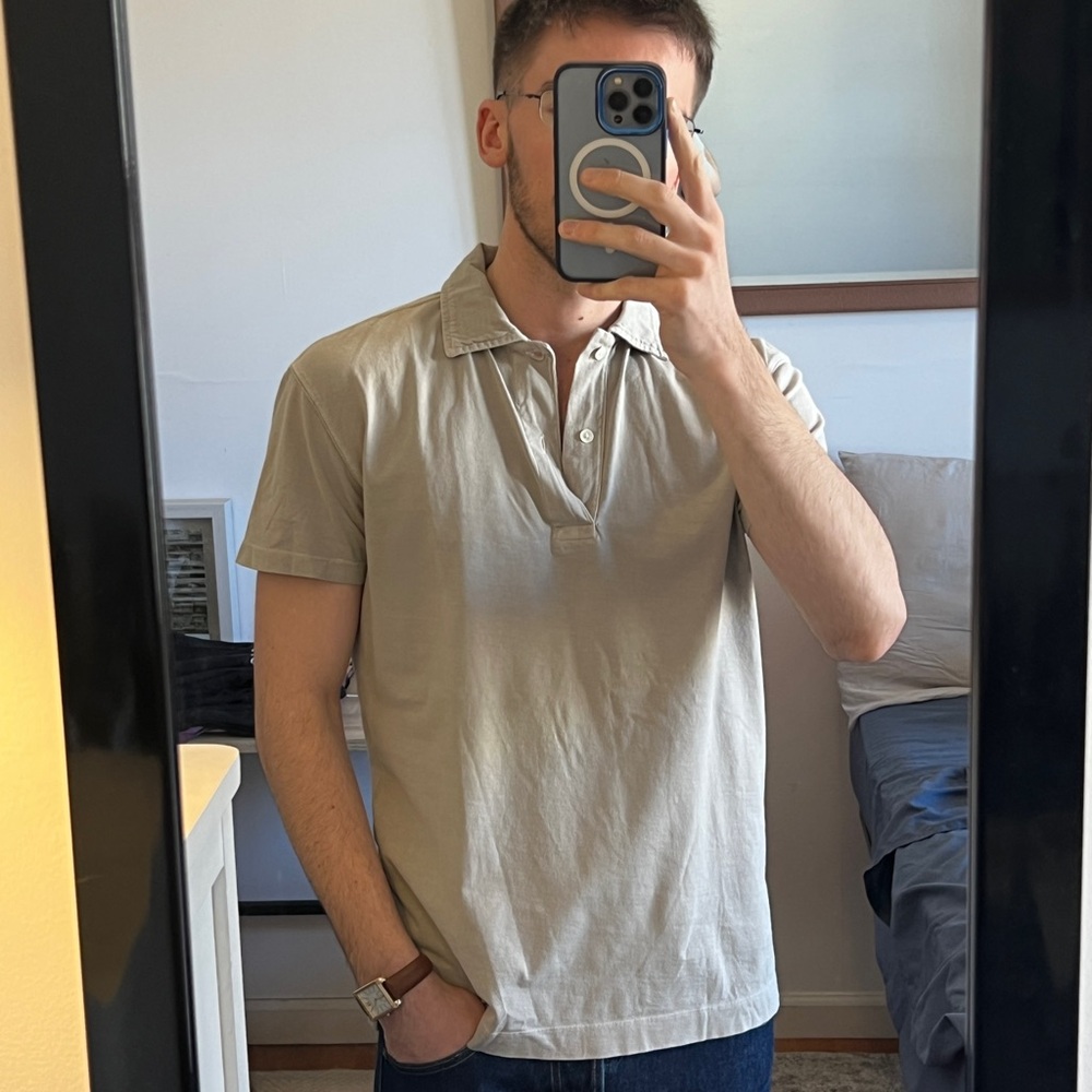 Buck Mason Sueded Cotton Polo